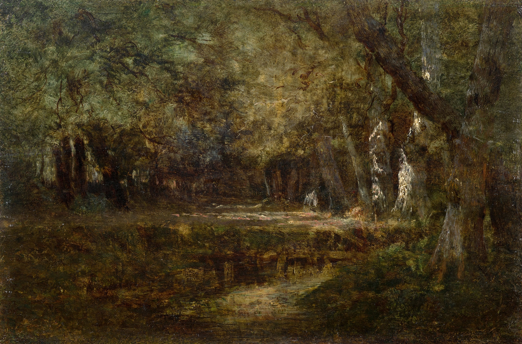 Sous-bois, by Théodore Rousseau, public domain