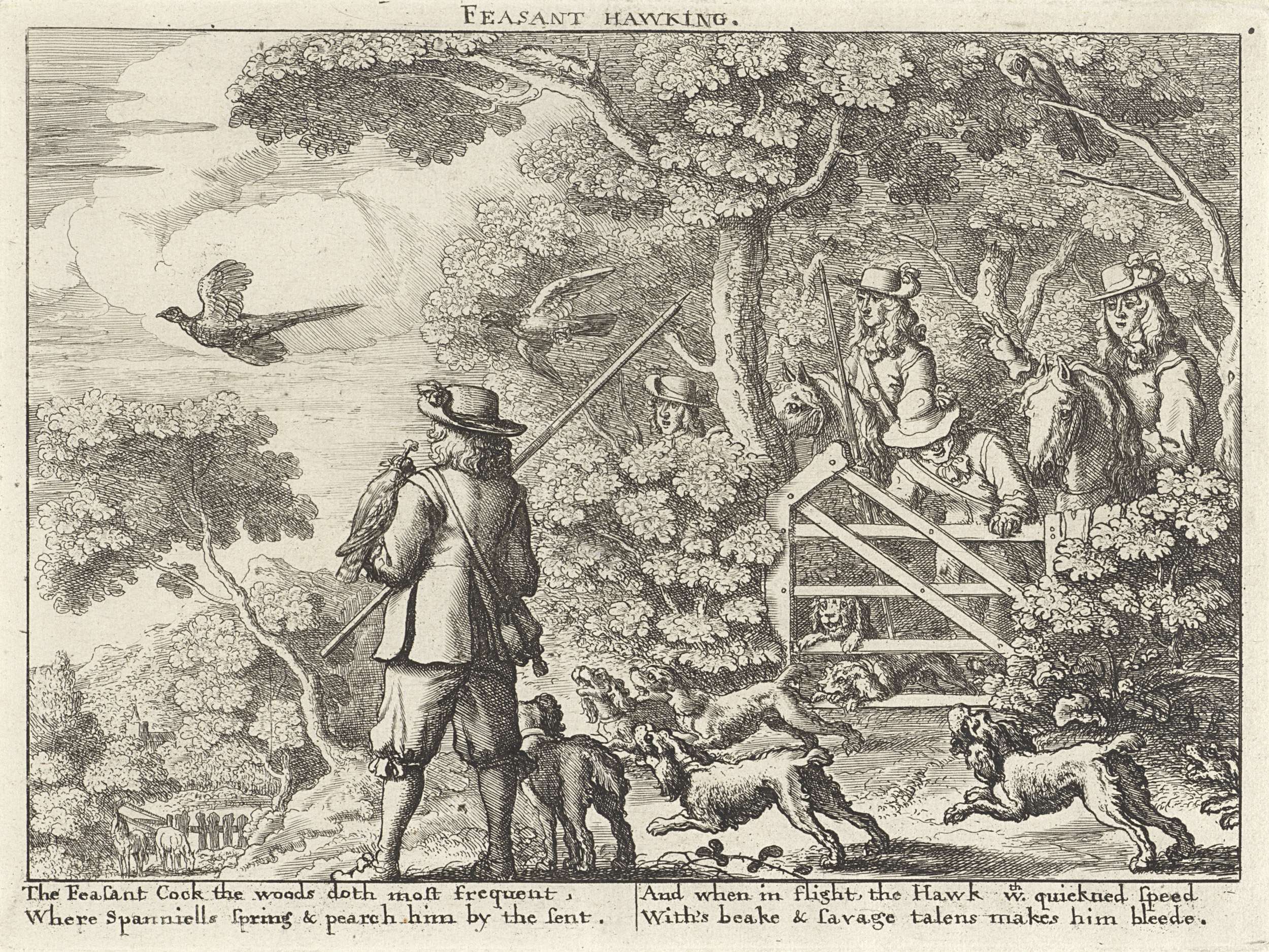 Valkenjacht op fazanten, by Richard Gaywood, public domain