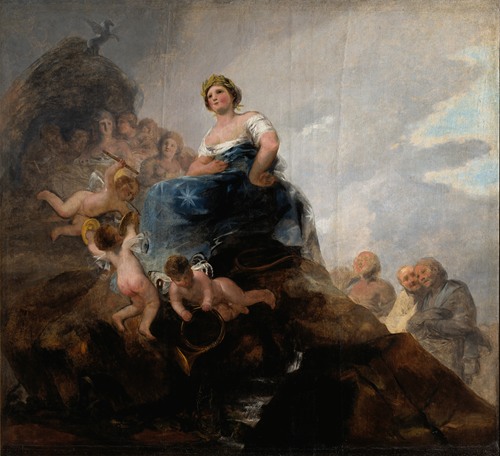 A painting by Francisco de Goya depicting the theme of poetry and poets.