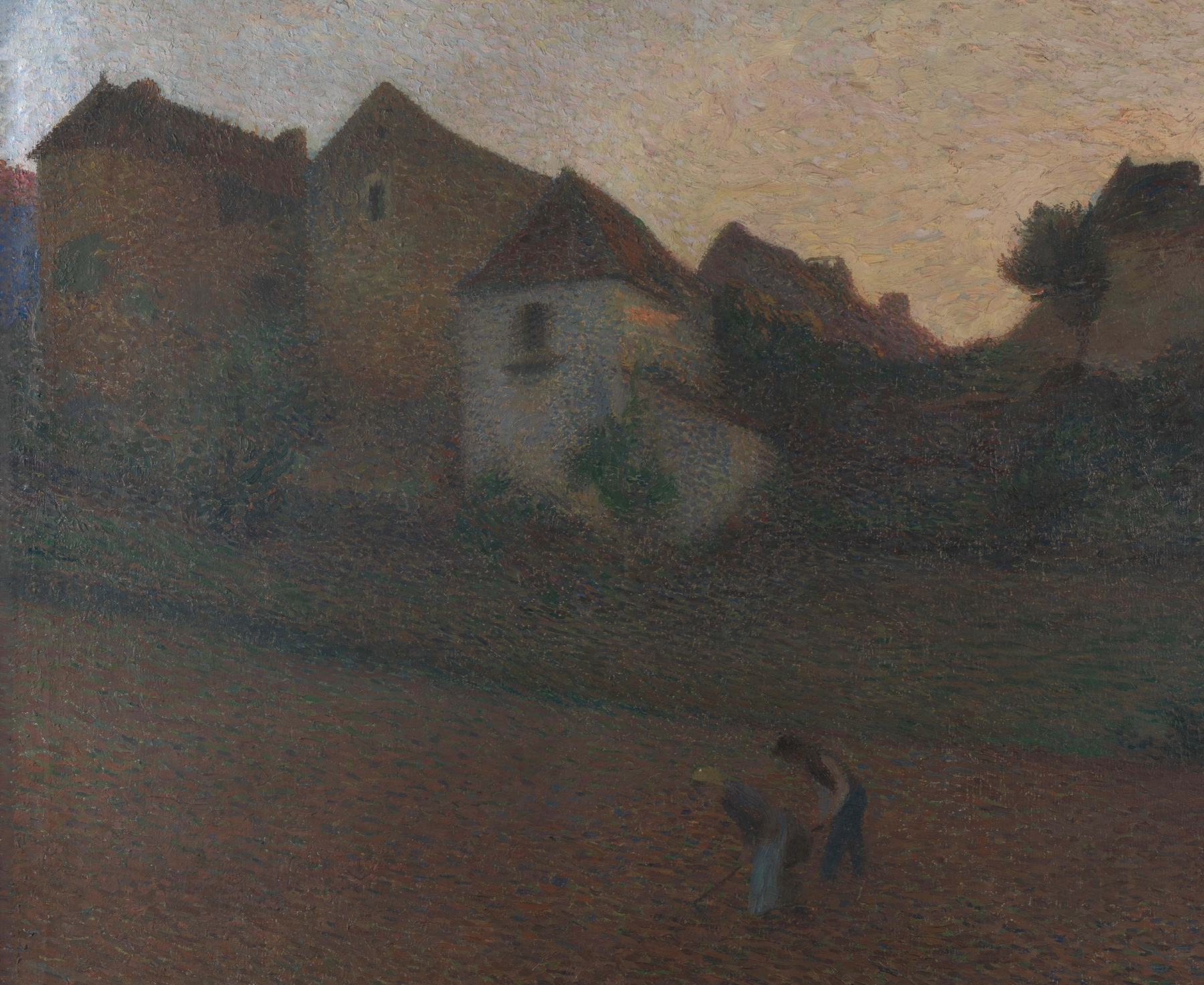 Twilight in the Valley by Henri Martin, oil on canvas depicting rolling hills at dusk.