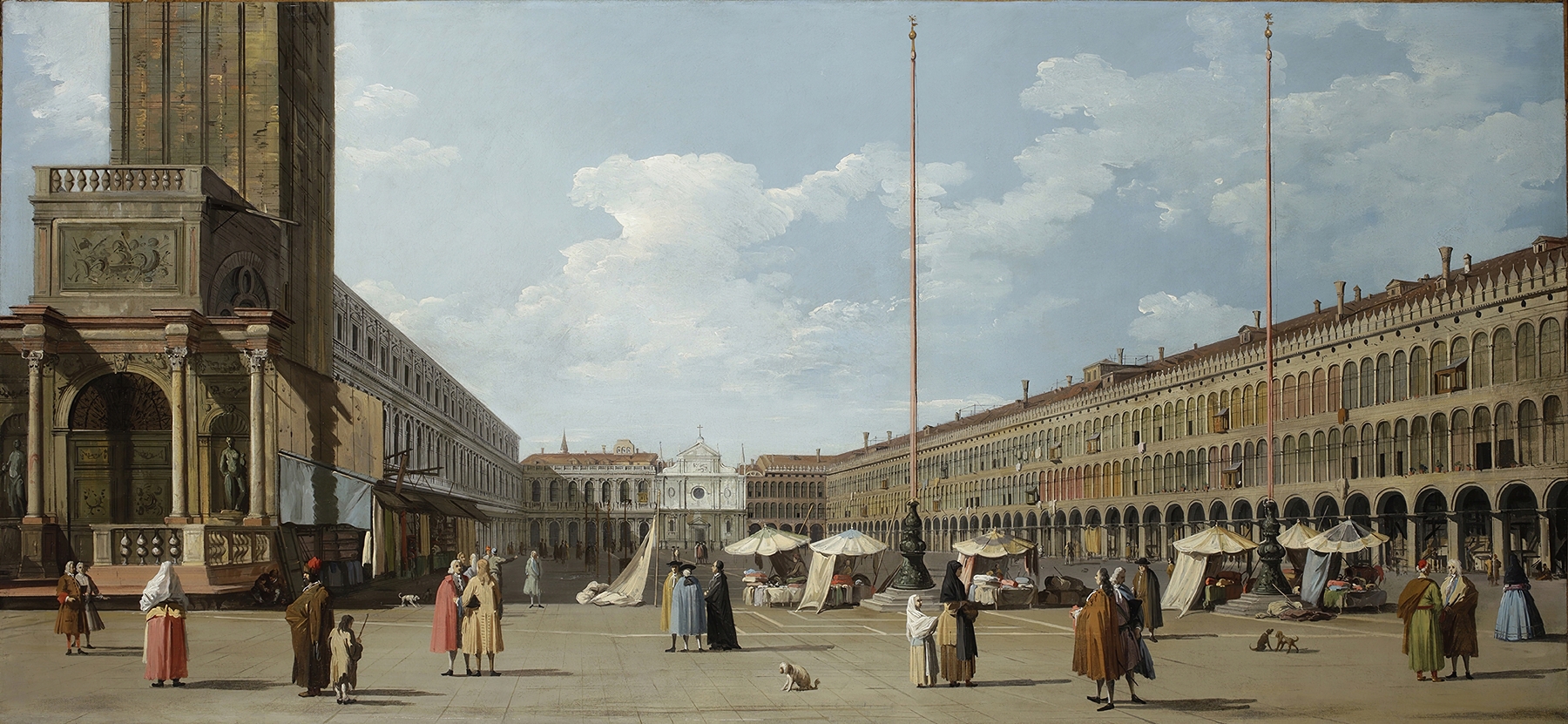 Venice, the Molo with Santa Maria della Salute, by Canaletto, public domain