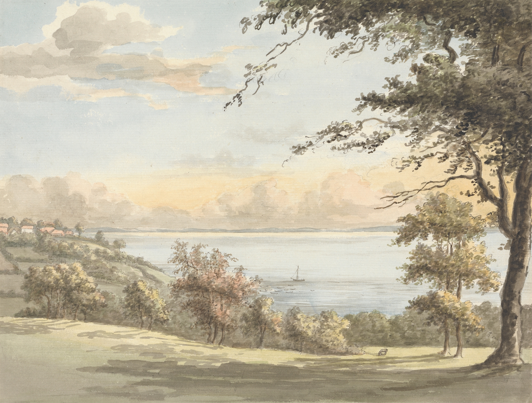 Marine scene with gentle waves and sandy shore by William P. Sherlock
