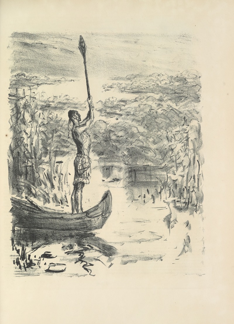 Max Slevogt's painting 'Lederstumpf-Erzählungen Pl.30' showcases a unique expressionist style.