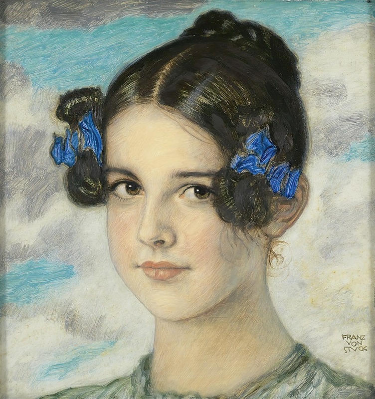 Franz von Stuck's 'Tochter Mary' captures a young girl in a dreamlike state.