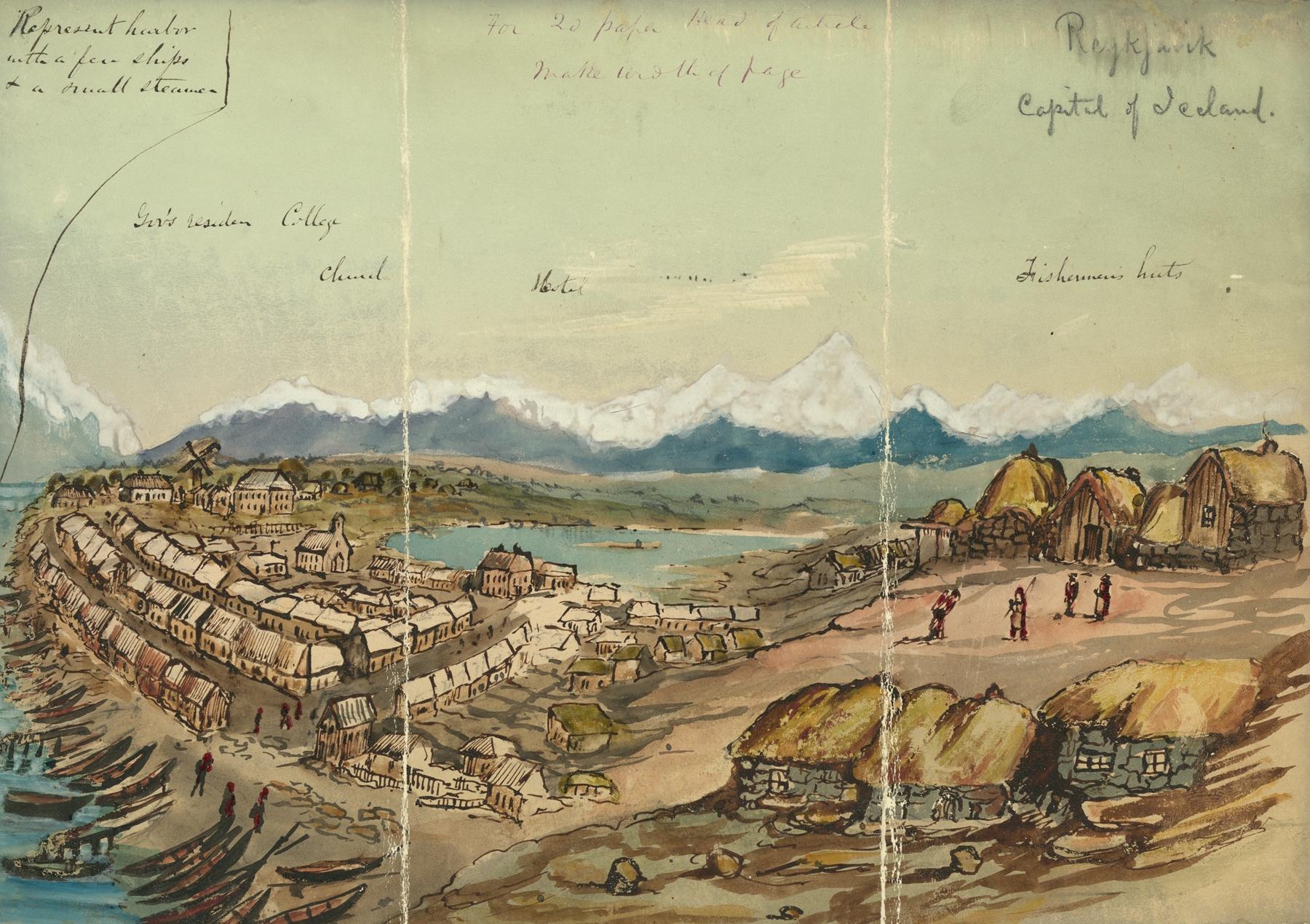 Landscape of Reykjavik by Bayard Taylor, Romanticism, 1862