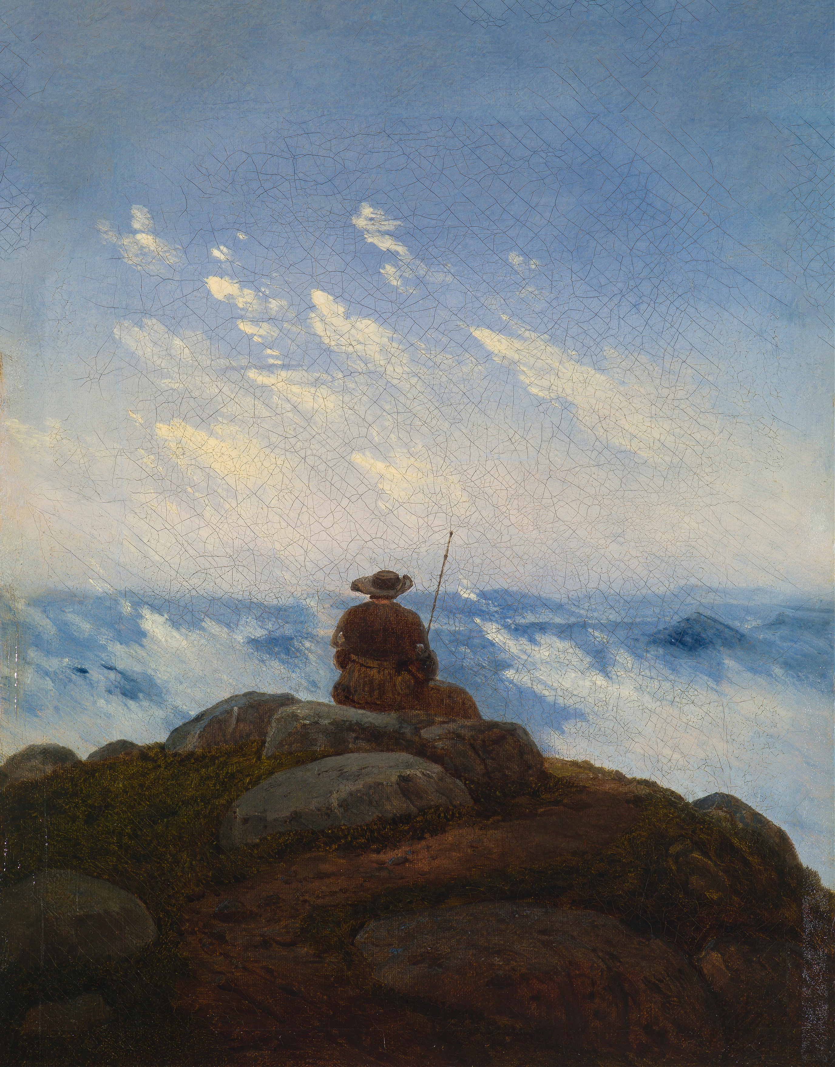 Wanderer on the Mountaintop, by Carl Gustav Carus, public domain
