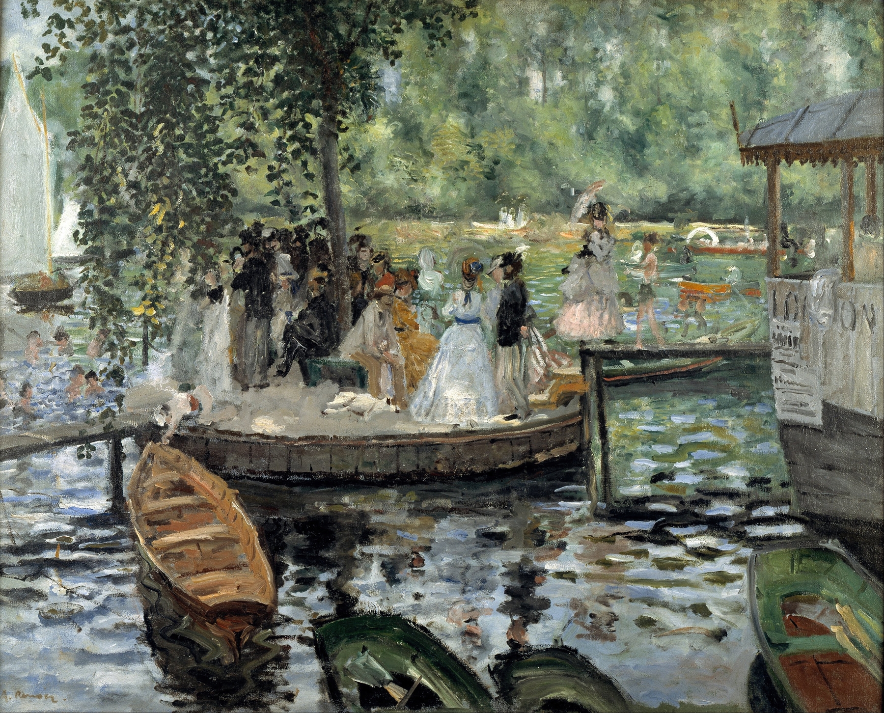 La Grenouillère, by Pierre-Auguste Renoir, public domain