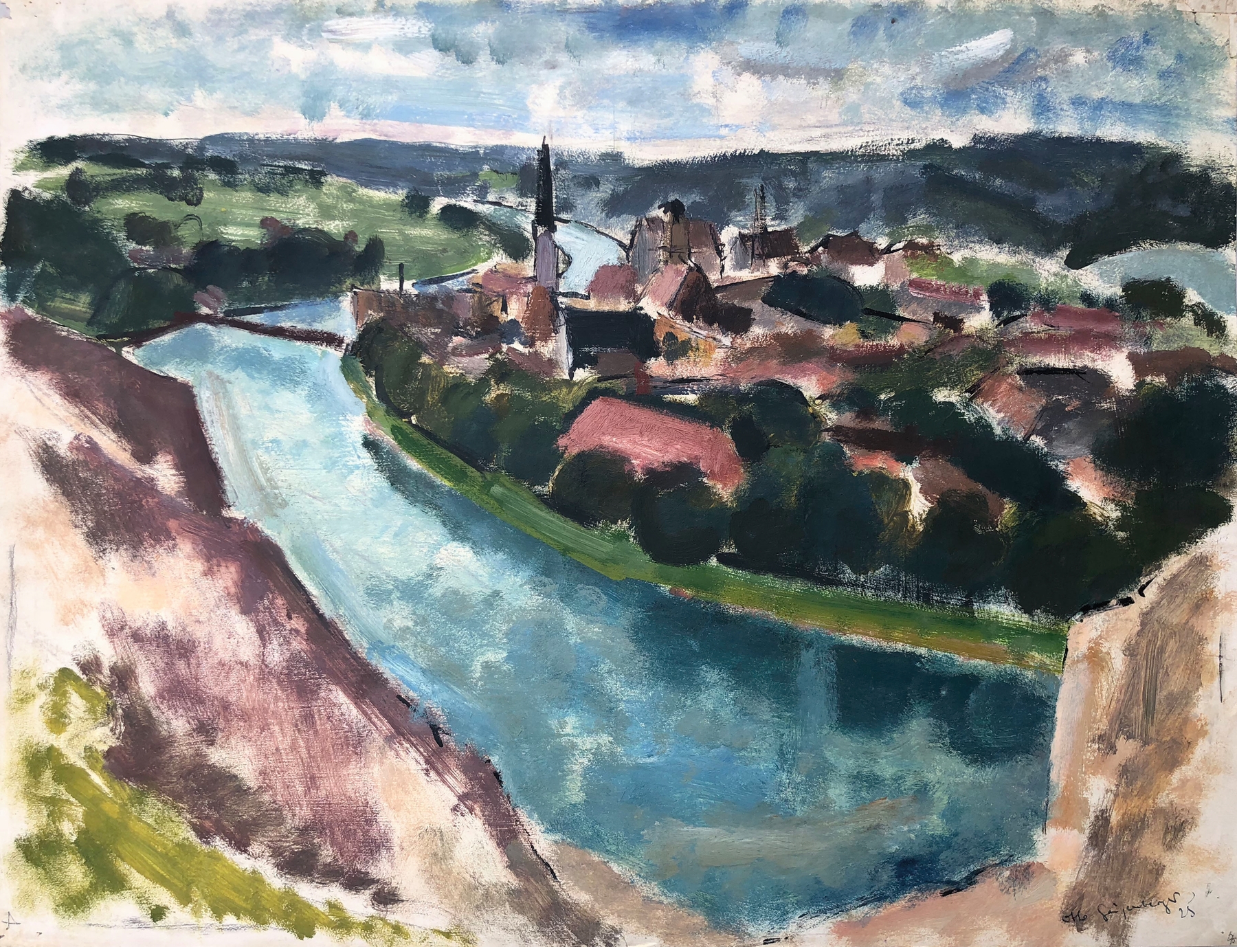 Wasserburg am Inn – Blick von der Innleite aus, by Otto Geigenberger, public domain