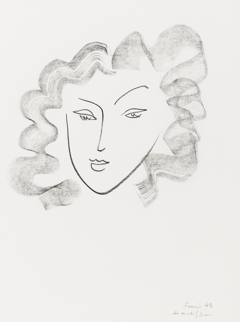 This artwork features a stylized figure with flowing hair, embodying the essence of beauty and grace.