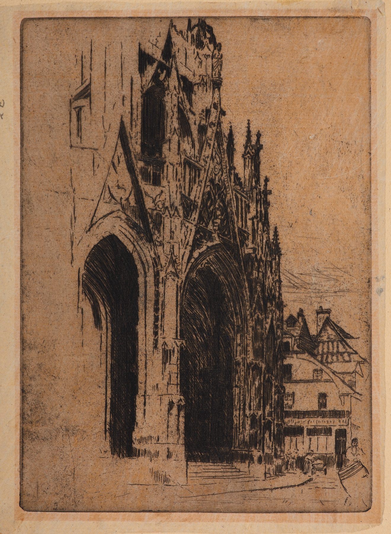 Rouen – portal from the Church of St Maclou, by Józef Pankiewicz, public domain