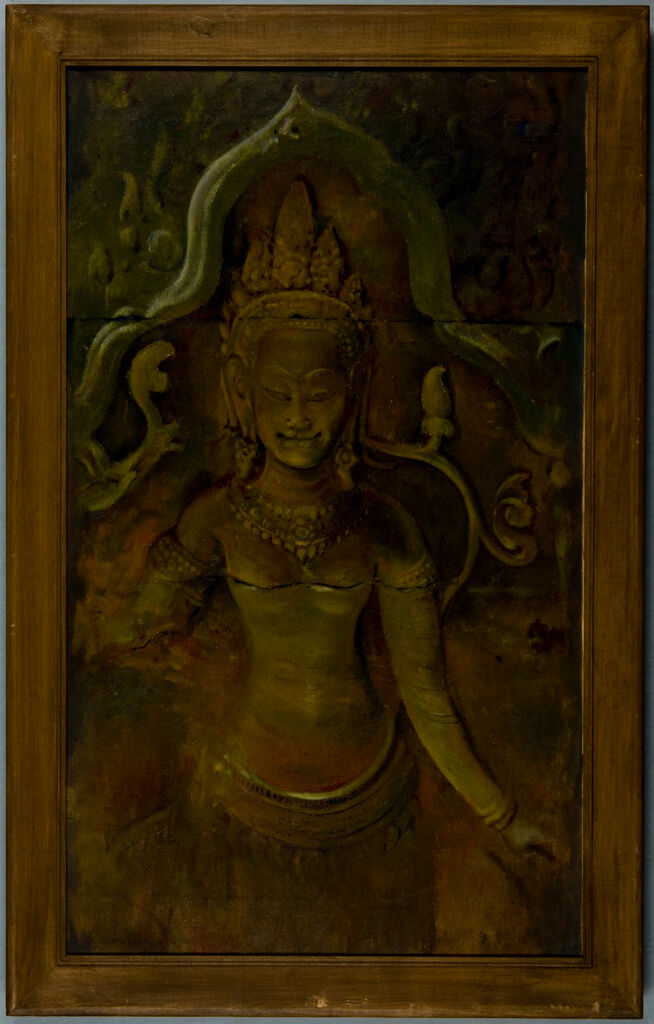 Detail: Devata, after stone relief at Angkor Wat, by Joseph Lindon Smith, public domain
