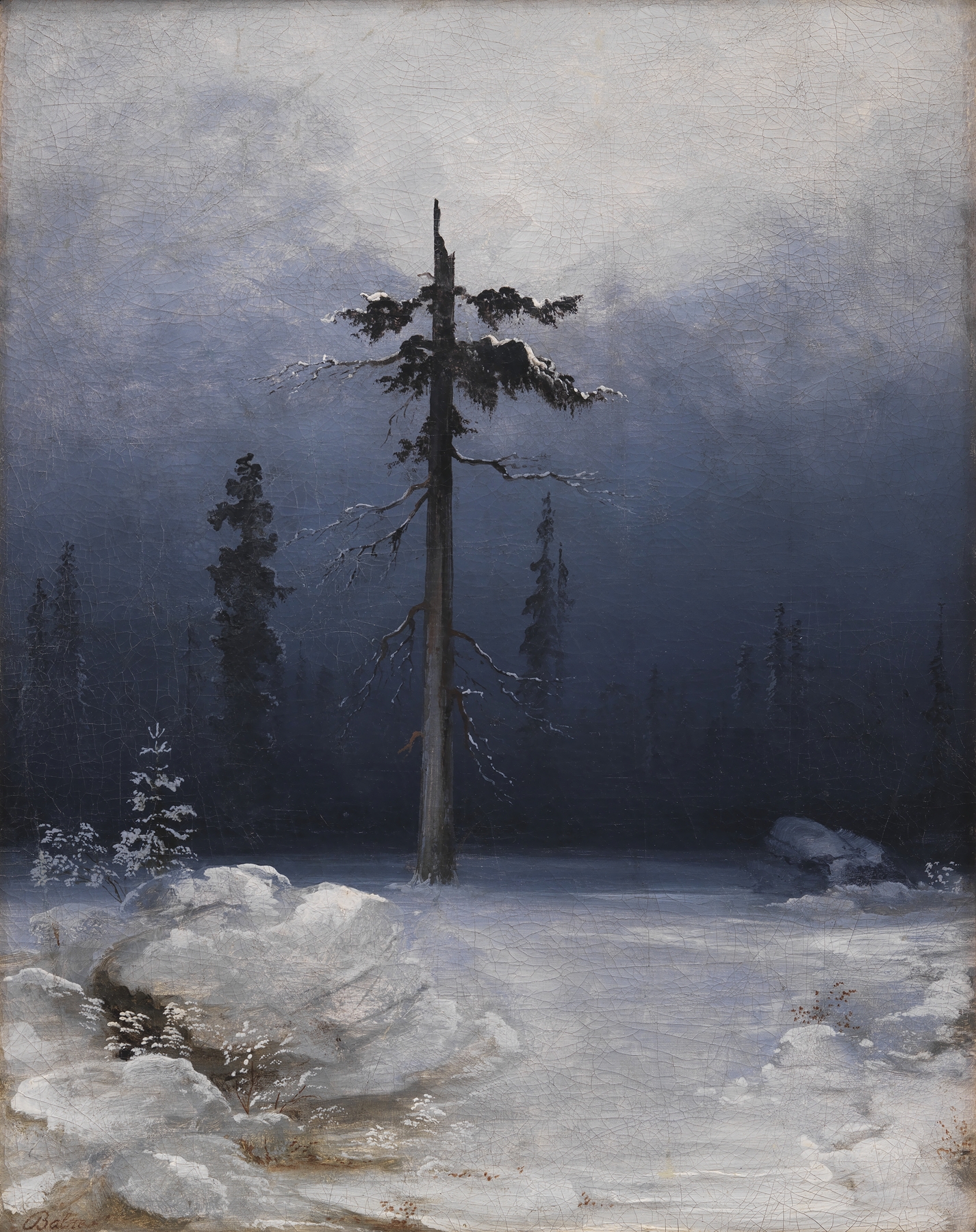 Tree in a Wintry Forest, by Peder Balke, public domain
