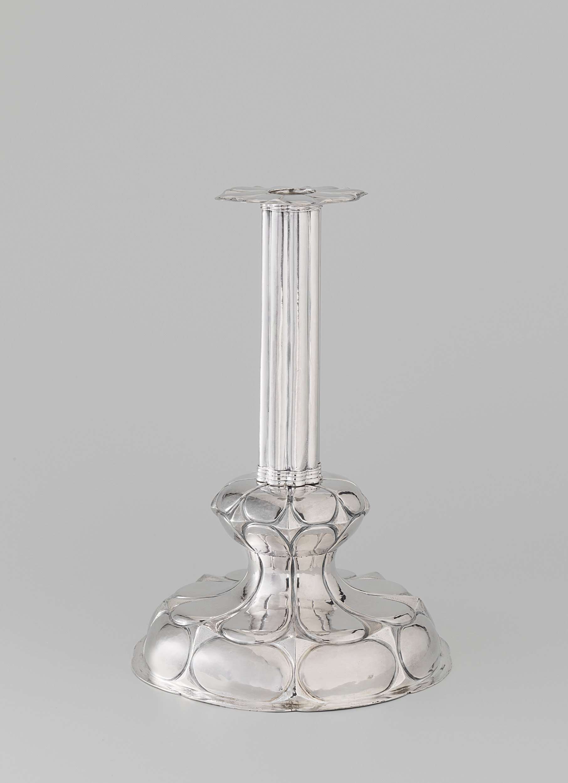 Two candlesticks made of metal, Dutch Golden Age, unknown artist