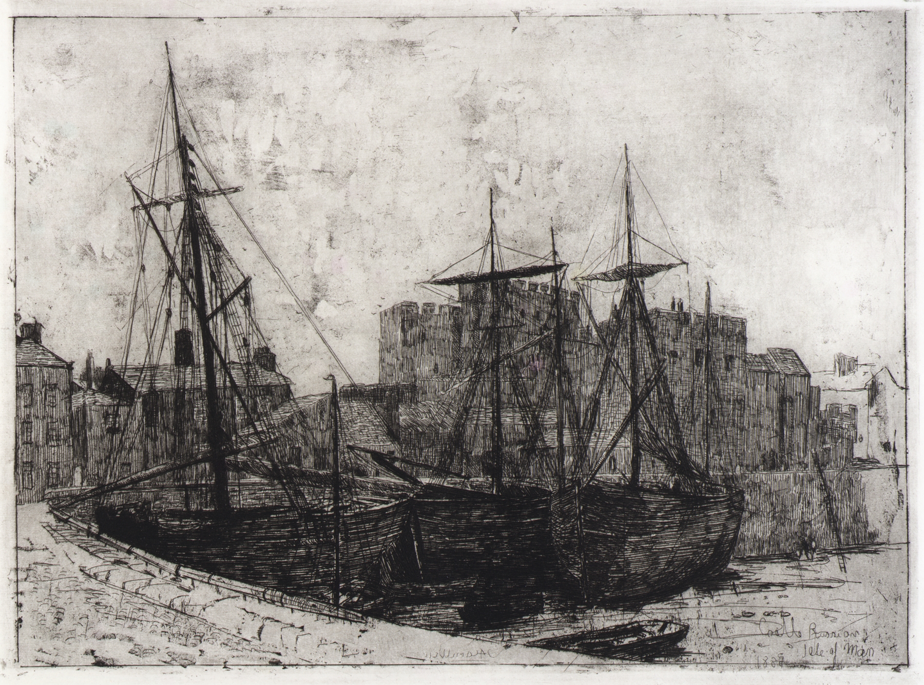 Castle Rushen, oil on canvas by Julian Alden Weir
