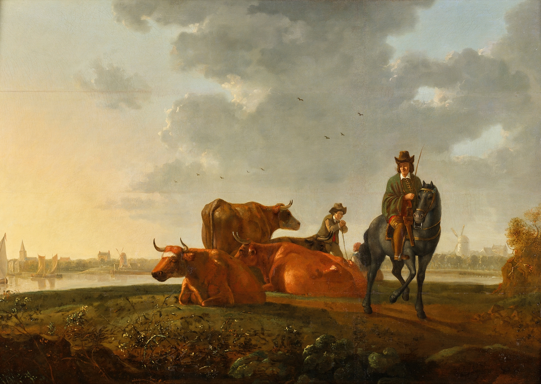Weide am Fluss, by Aelbert Cuyp, public domain