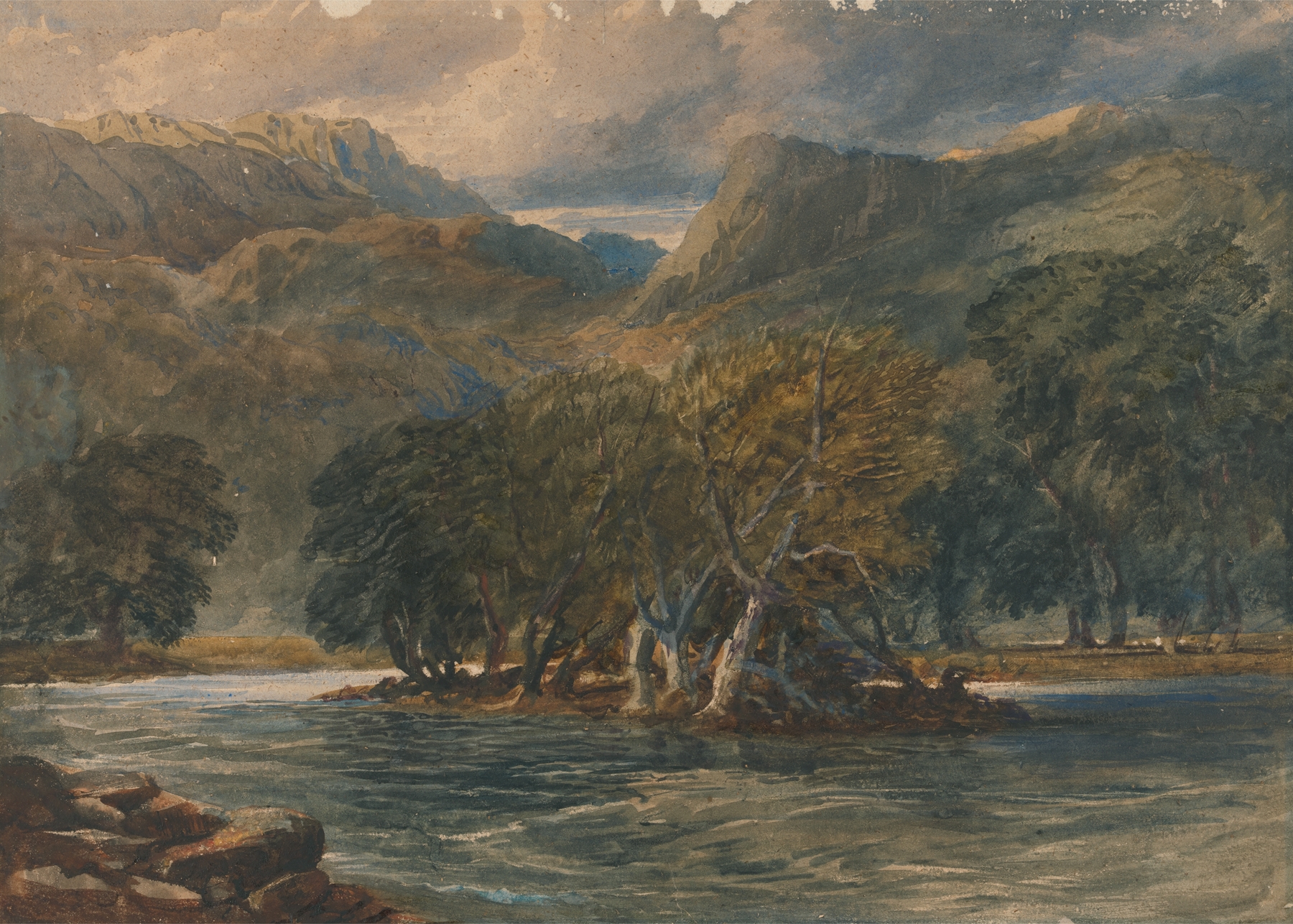 On the Conway River, North Wales, by David Cox, public domain
