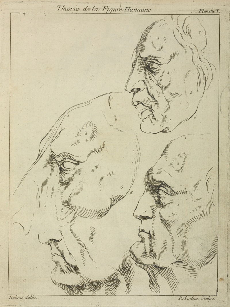 A painting featuring four faces, three human and one horse, in profile.