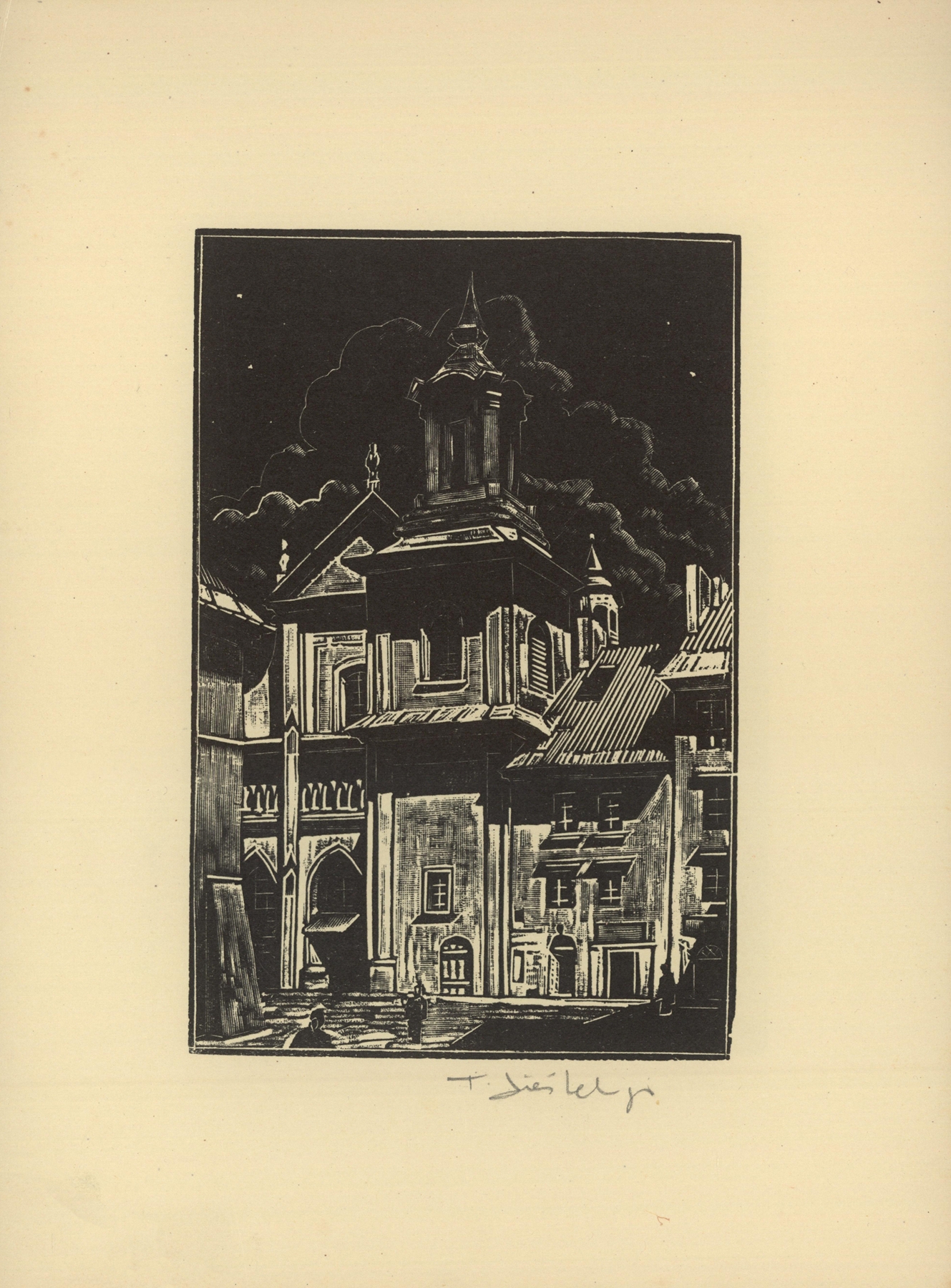 Gothic architecture featuring stained glass by Tadeusz Cieślewski