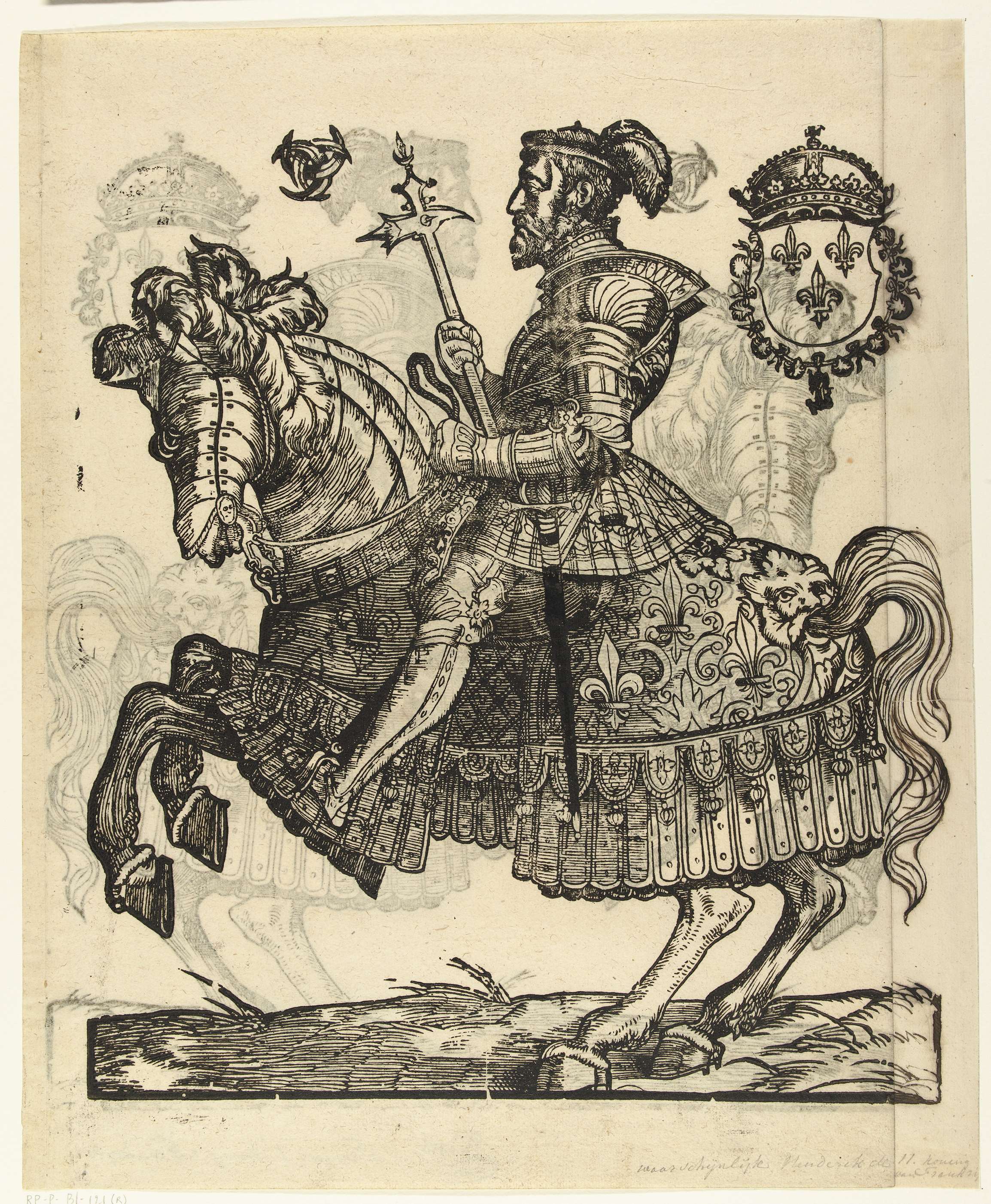 Portret van Hendrik II van Frankrijk te paard, by Cornelis Anthonisz., public domain
