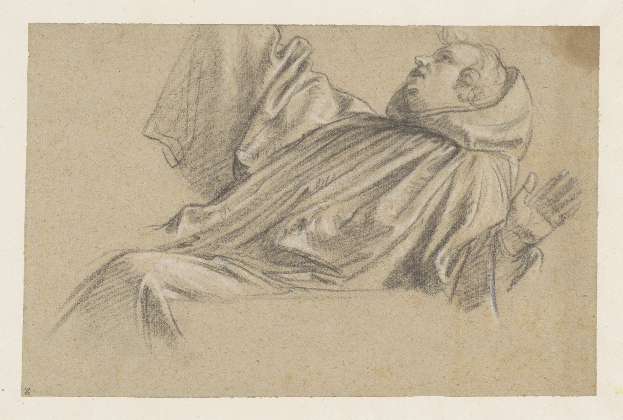 Religious drawing by Nicolas de Plattemontagne depicting Placidus rescued from tumultuous waters