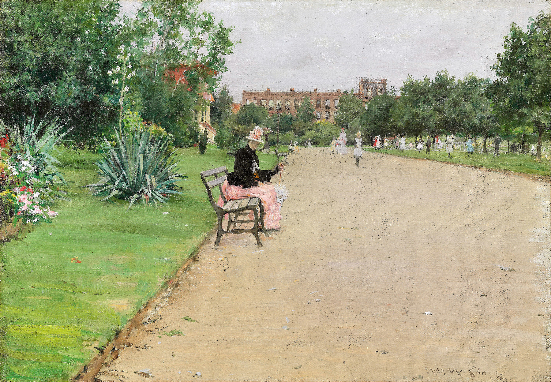 A City Park, by William Merritt Chase, public domain