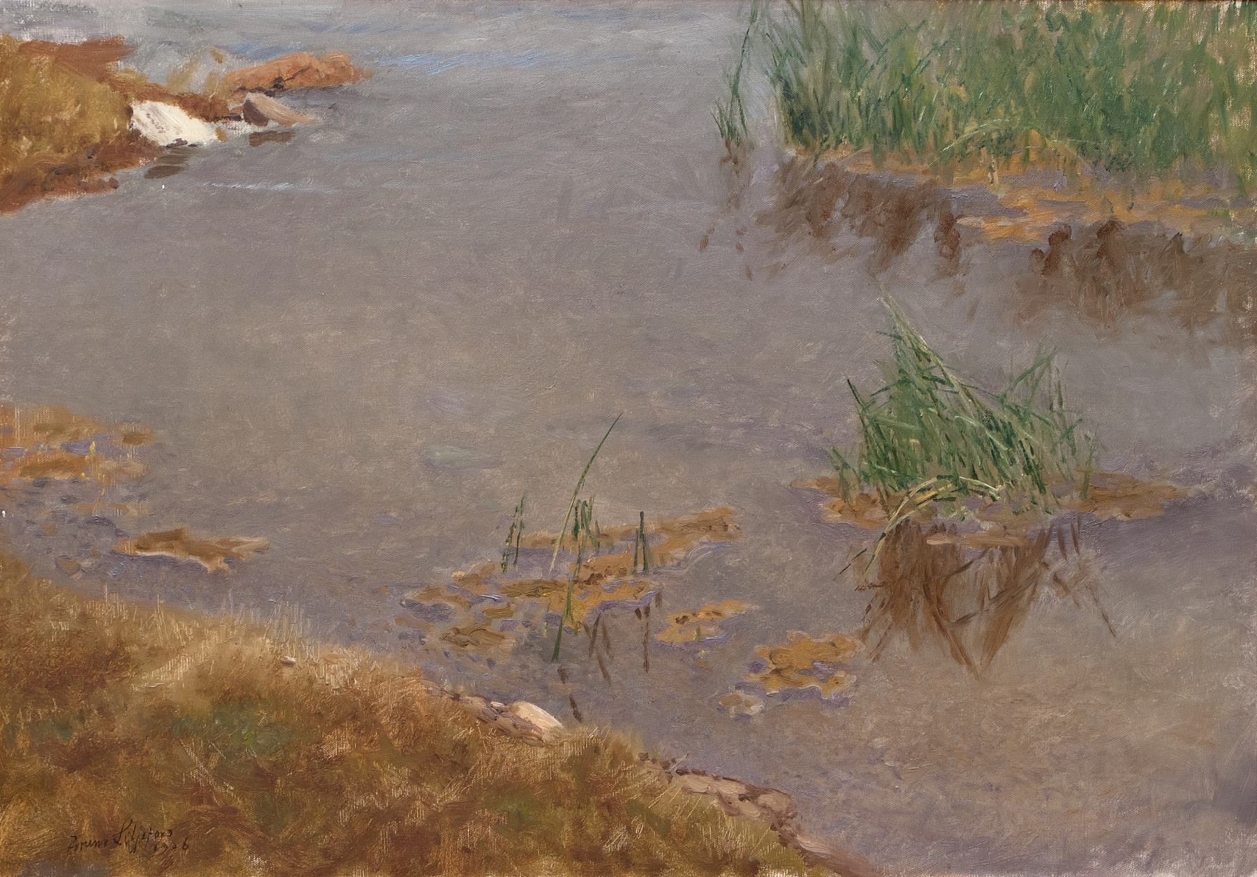 Shallow Water, by Bruno Liljefors, public domain