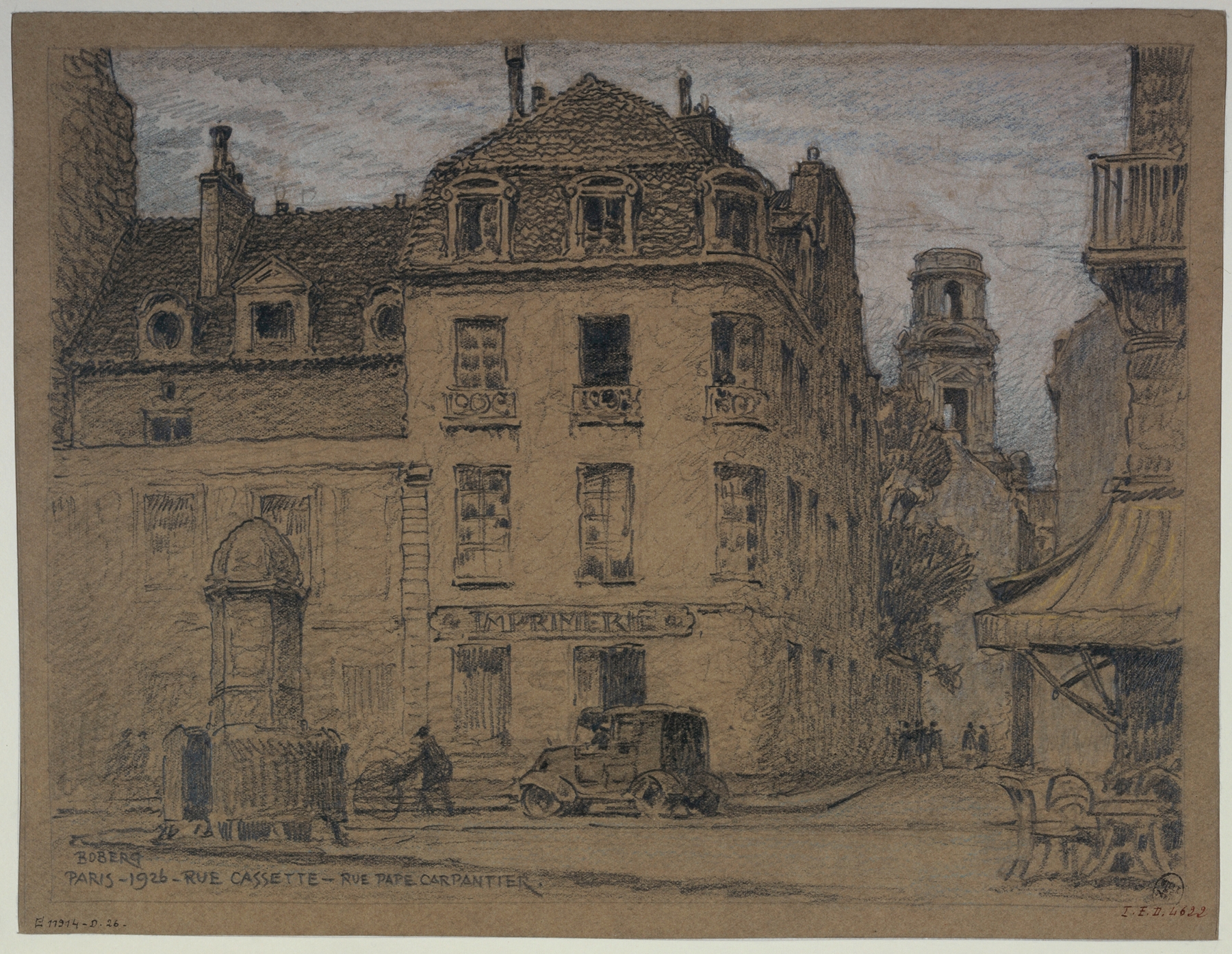 La rue Cassette et rue Pape Carpentier by Ferdinand Boberg, unknown medium