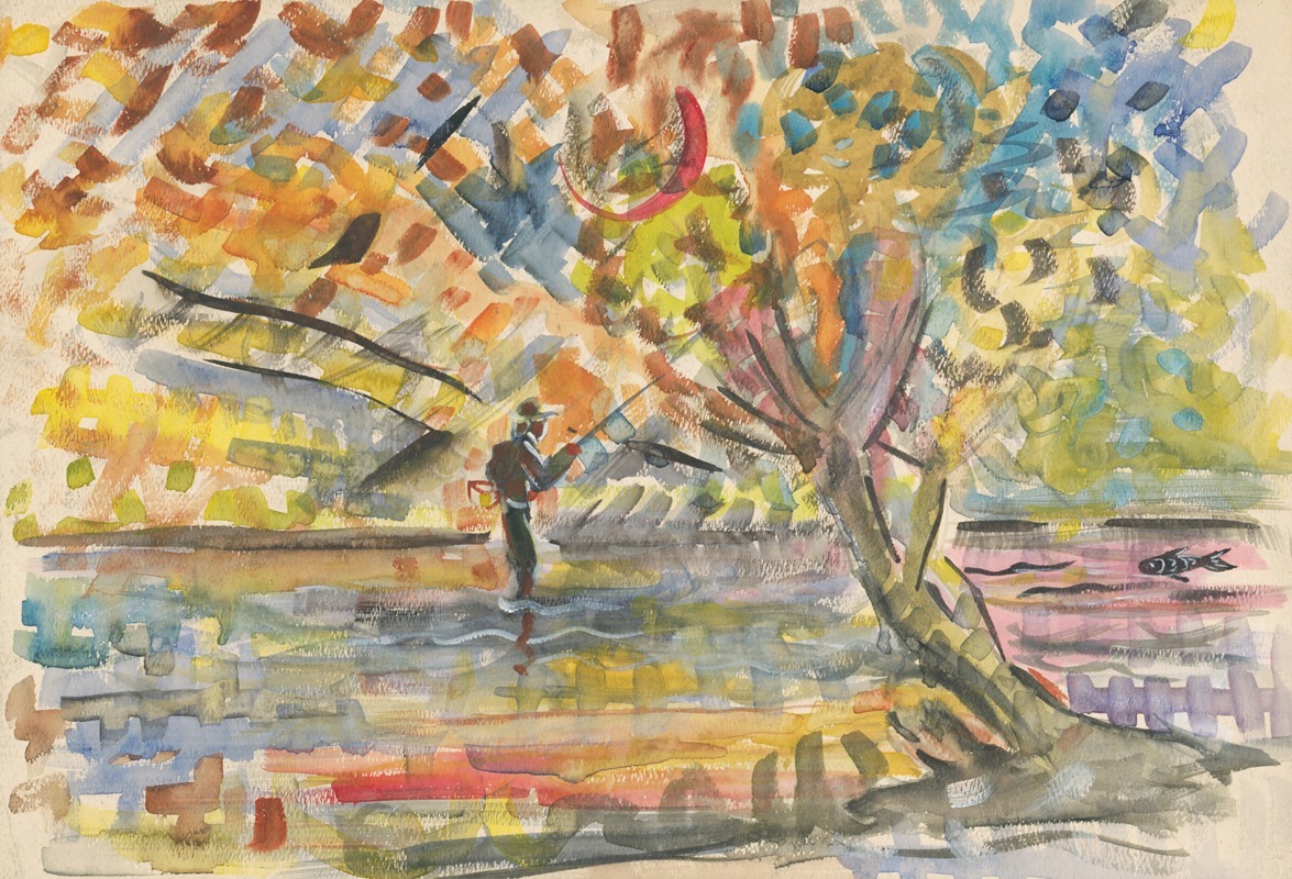A fisherman in a serene setting, showcasing daily life.