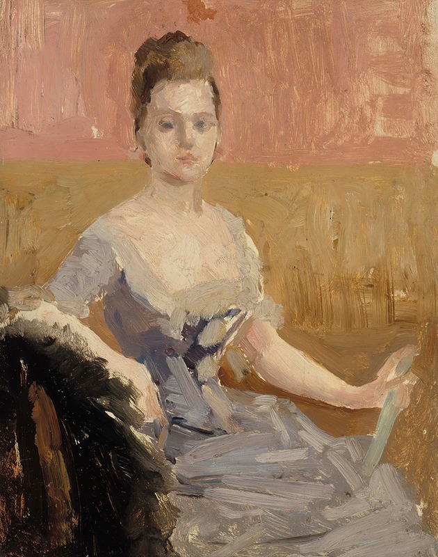 Portrait Study of Countess Augusta Lewenhaupt by Albert Edelfelt.