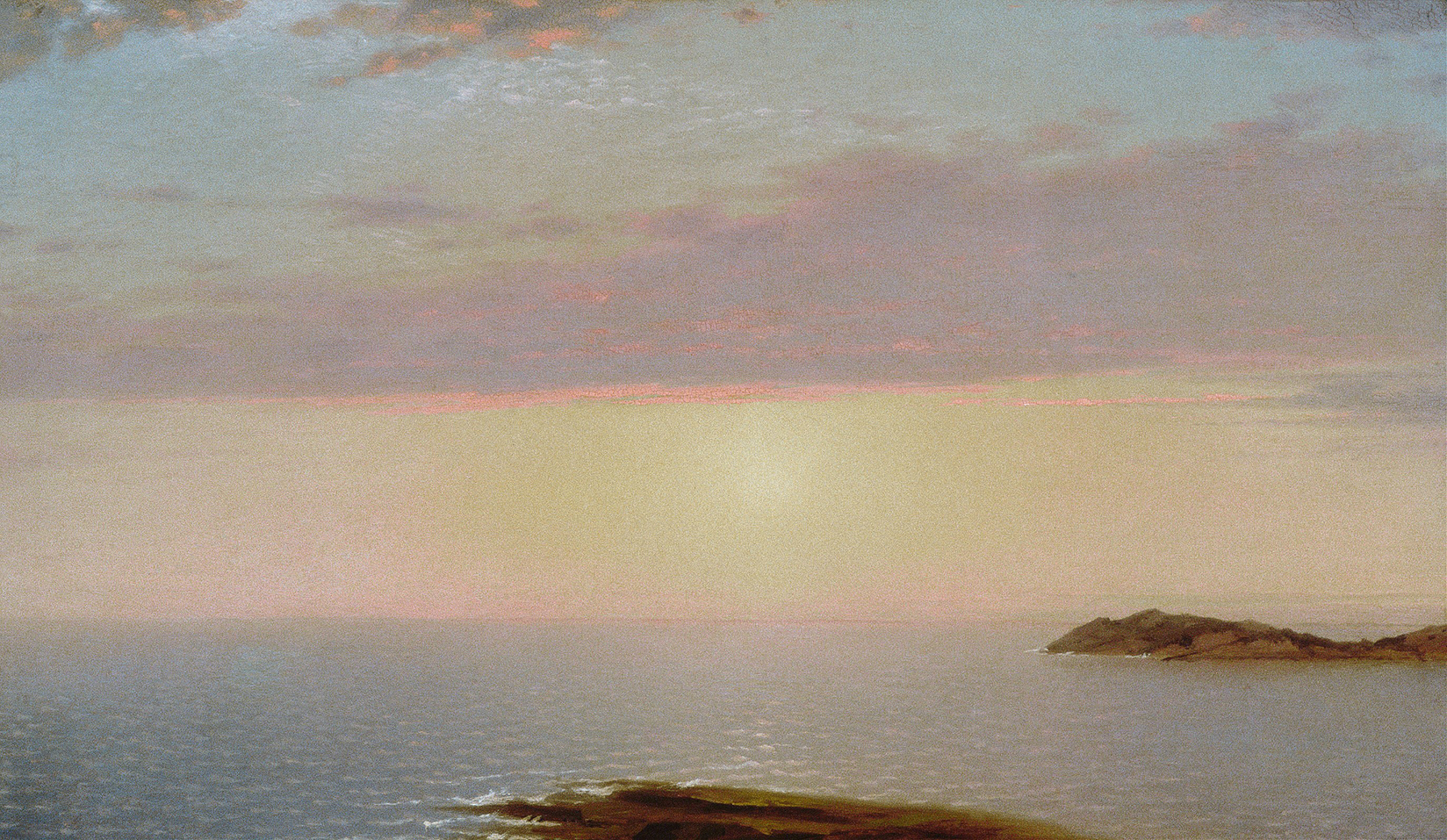 Sunset, by John Frederick Kensett, public domain