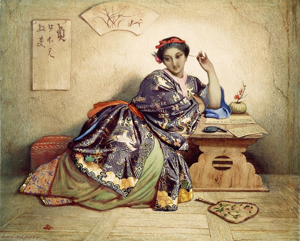 A portrait of a Chinese girl by Dominique Louis Papety.