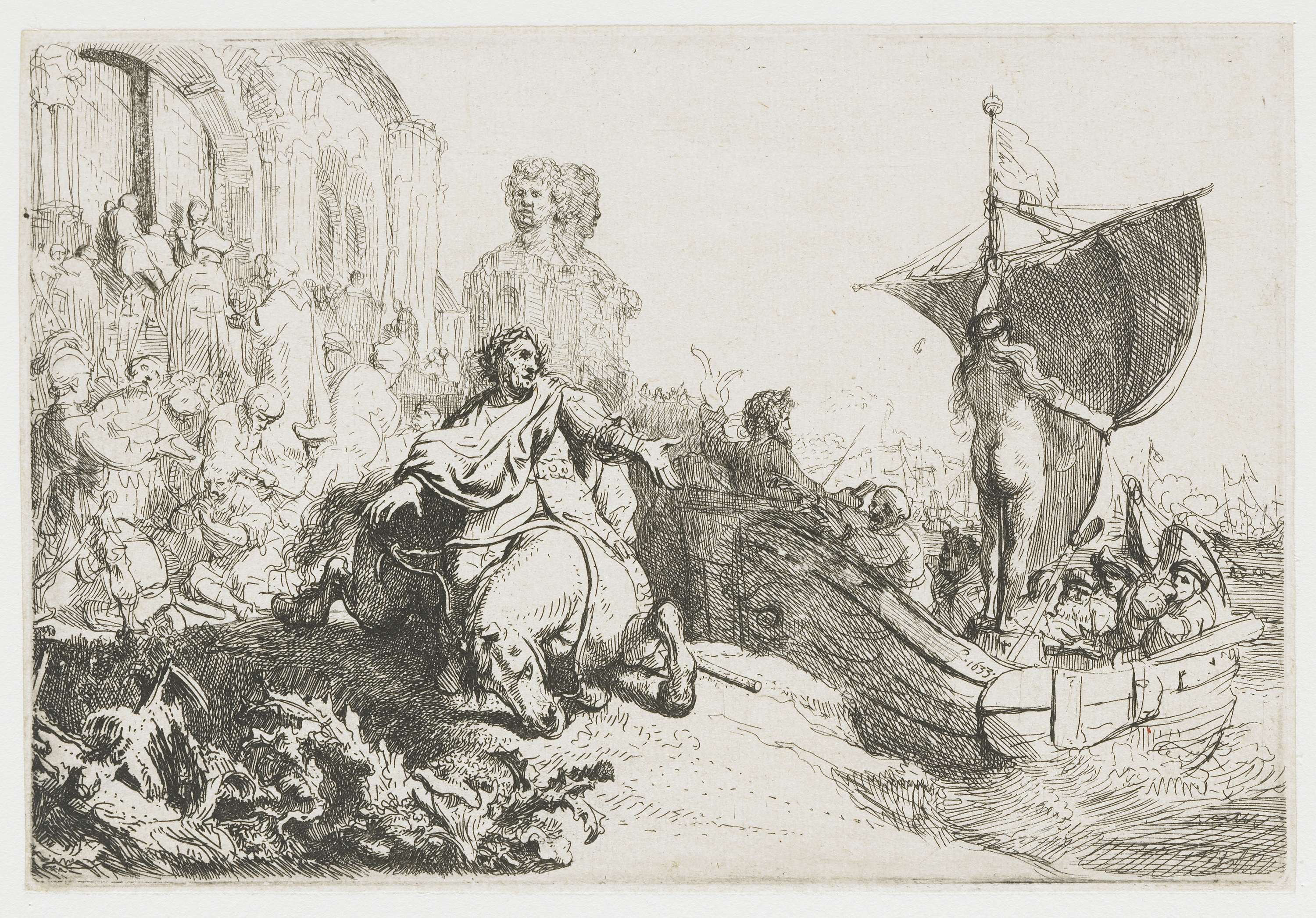 The Ship of Fortune, by Rembrandt van Rijn, public domain