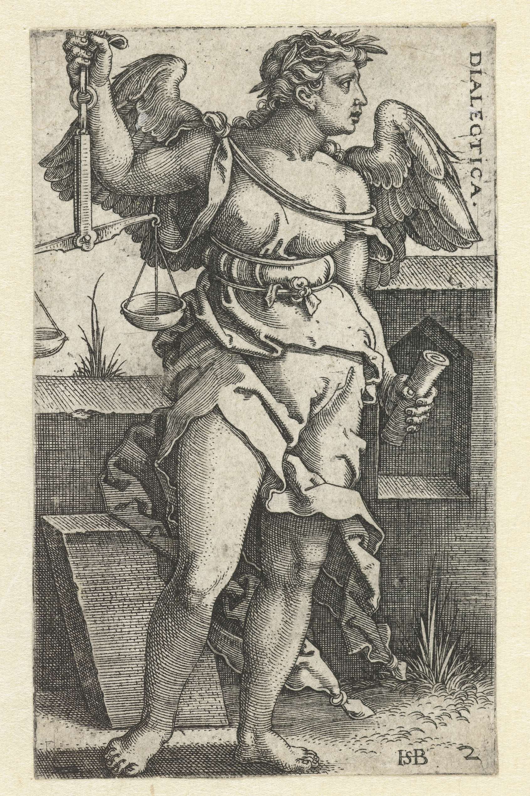 Logica (Dialectica), by Hans Sebald Beham, public domain