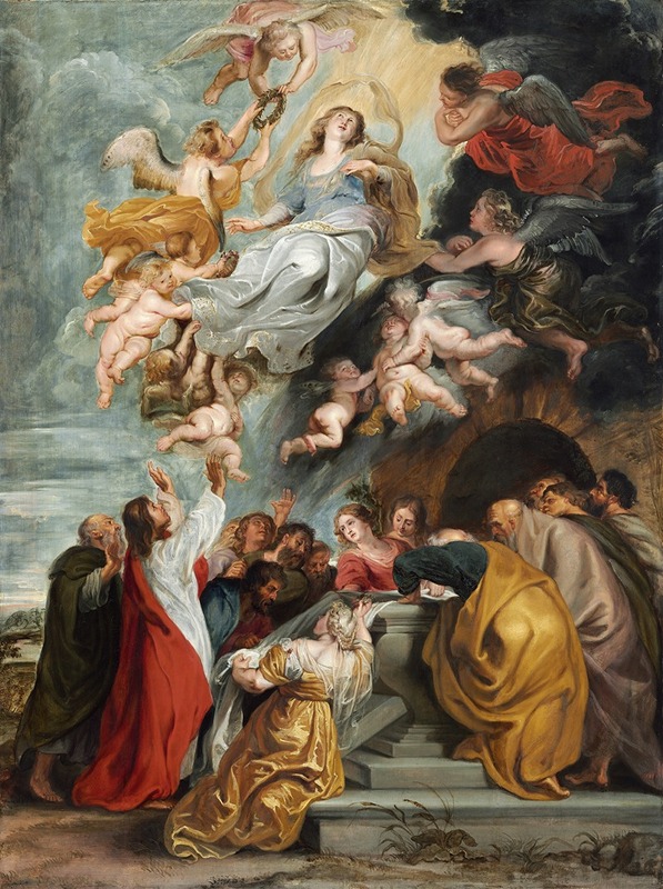 The Assumption of the Virgin by Peter Paul Rubens showcases a dynamic composition and vibrant colors.