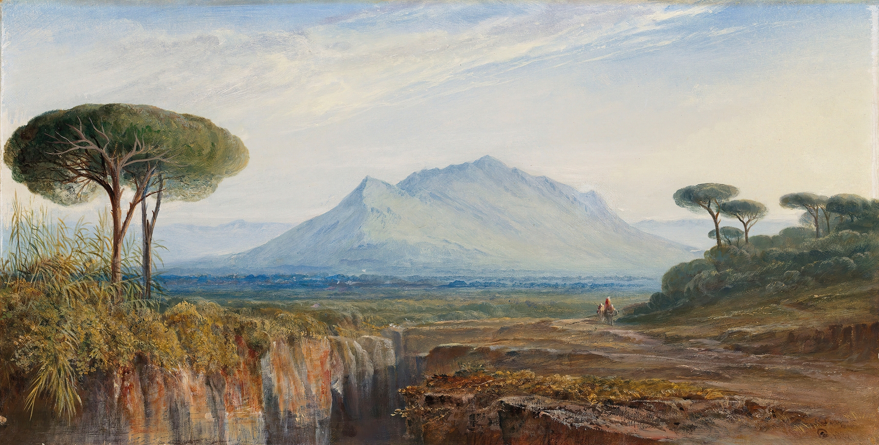Monte Soratte near Rome, by Edward Lear, public domain