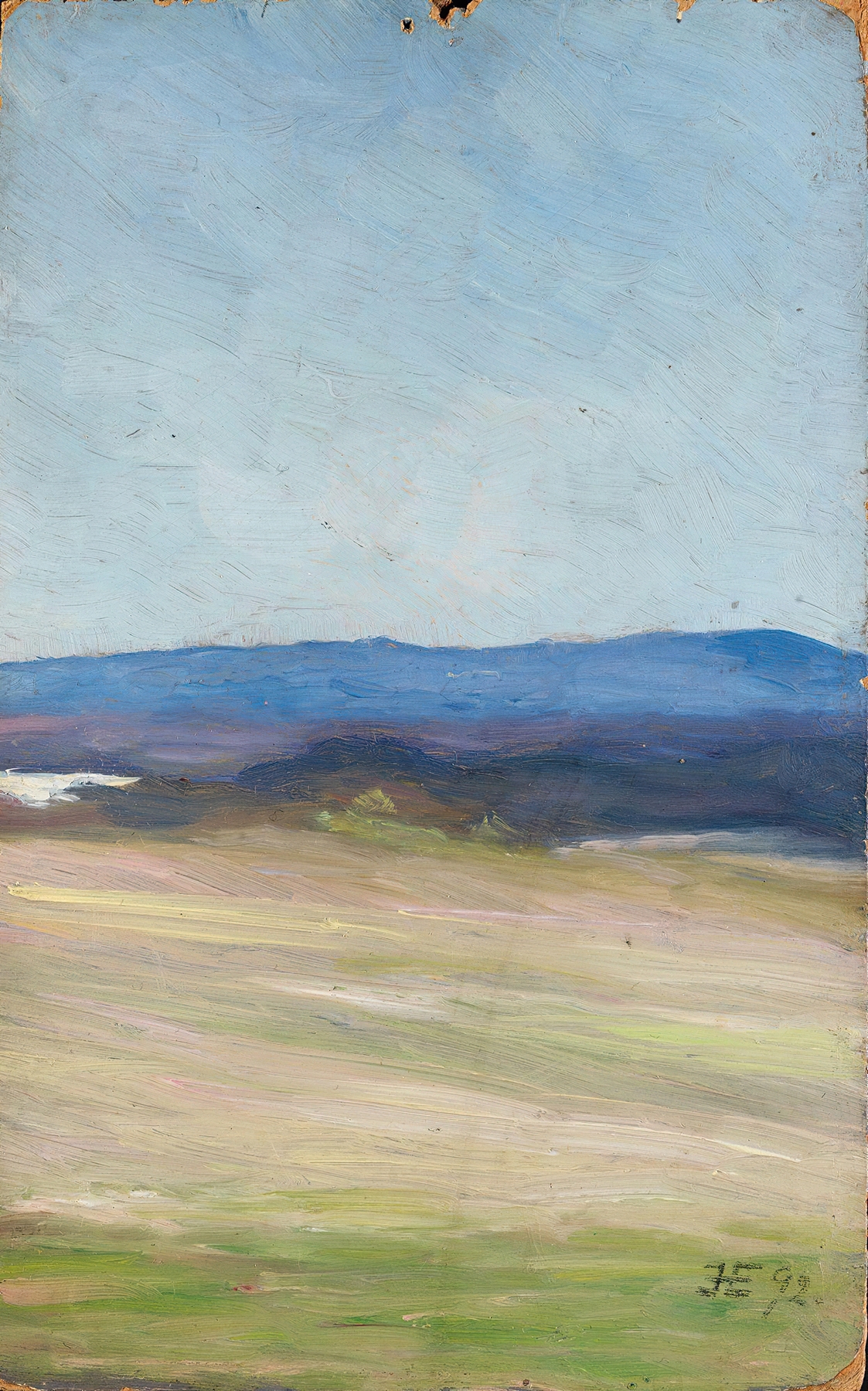 Summer Night, Telemark by Halfdan Egedius, oil painting depicting a serene lake at twilight.