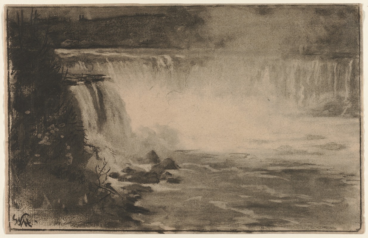 William Morris Hunt's painting 'Niagara Falls' captures the beauty of the iconic waterfall.