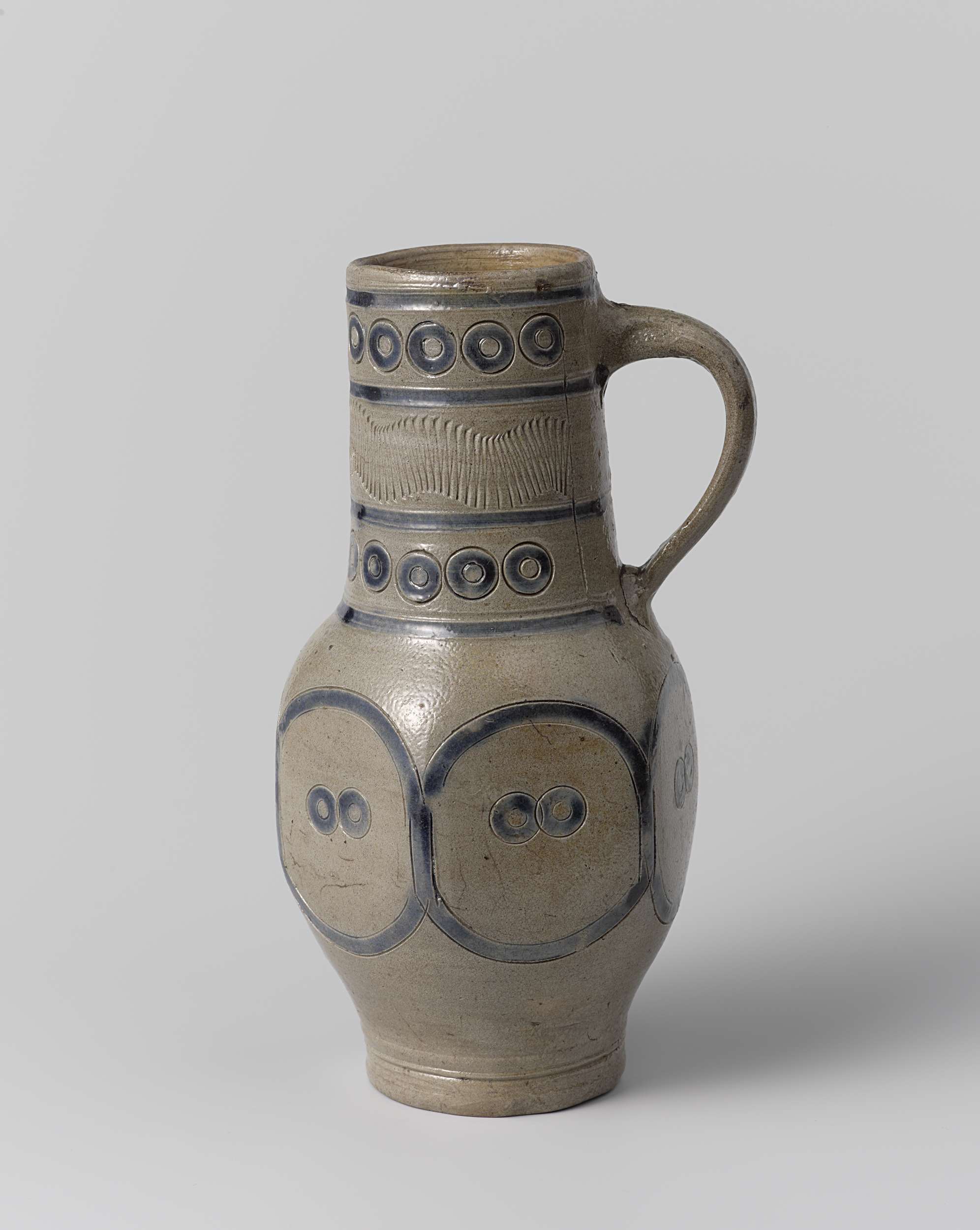 Jug with a hexagonal body and medallions, by Unknown Artist, public domain