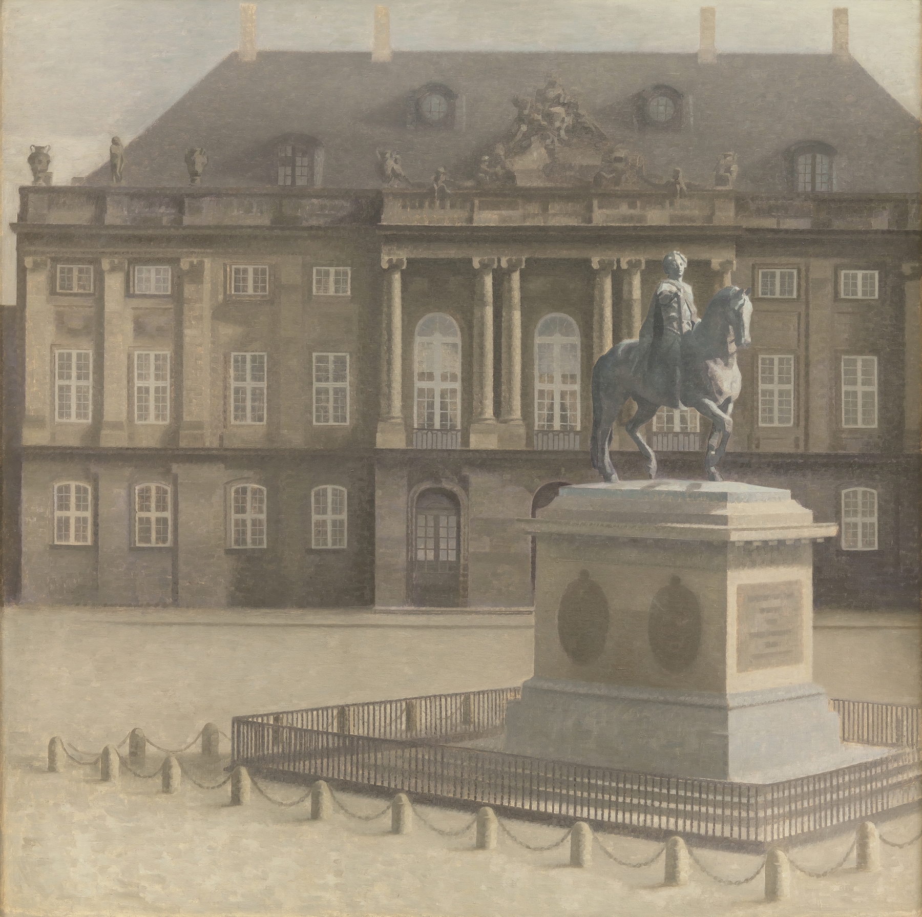 Amalienborg Square, Copenhagen, by Vilhelm Hammershøi, public domain