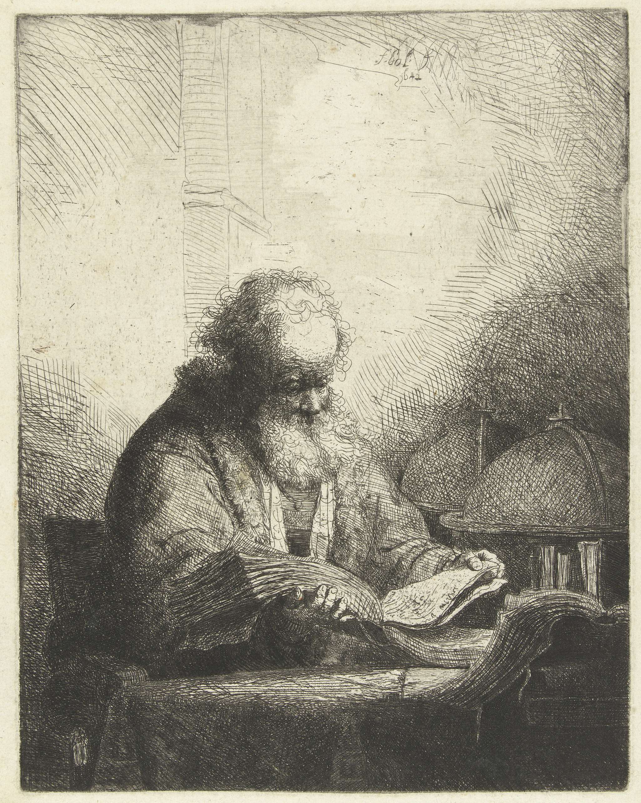 Filosoof, by Ferdinand Bol, public domain