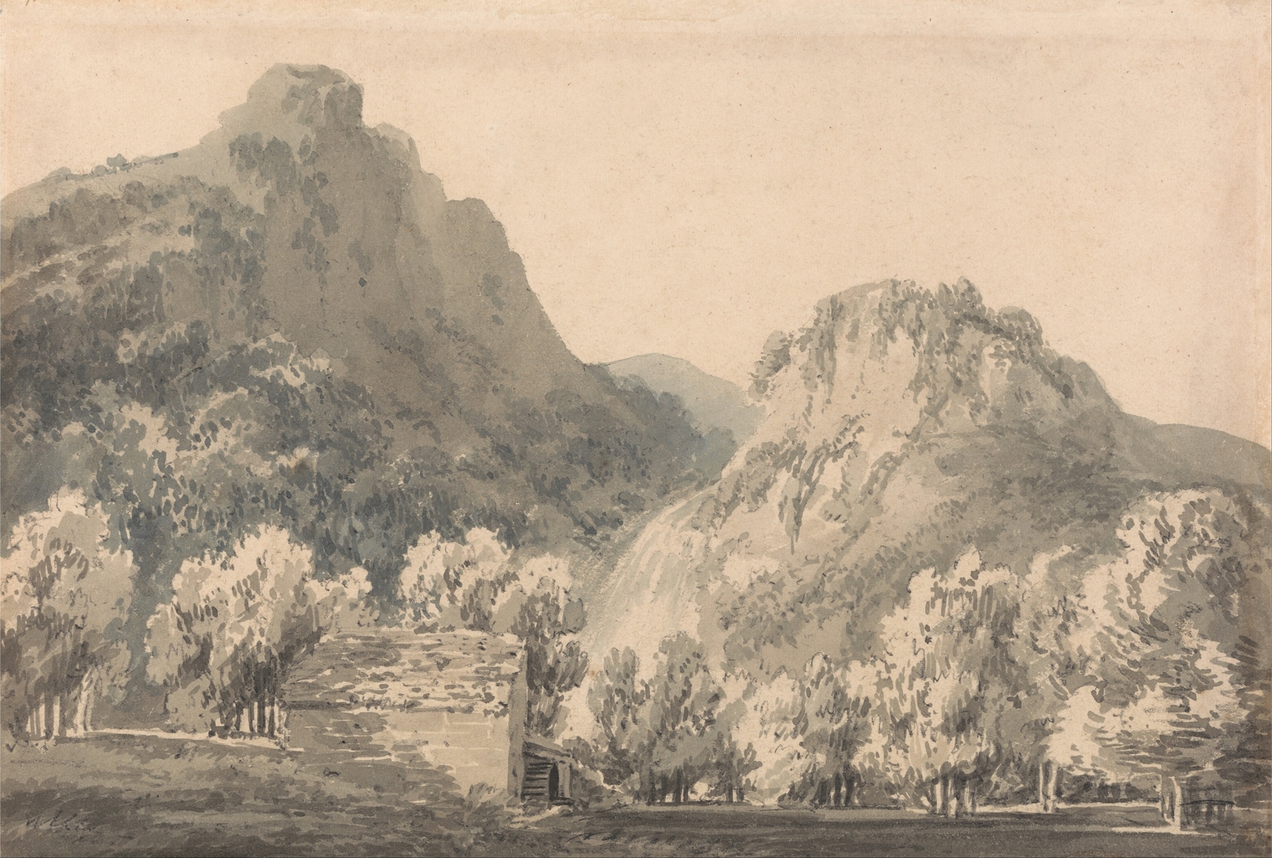 Waterfall of Lodore, a landscape by Joseph Mallord William Turner