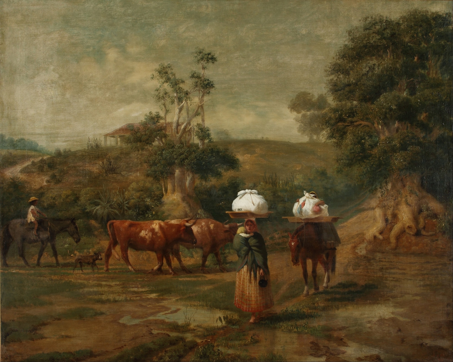 Lavanderas en el bajo de Belgrano, by Prilidiano Pueyrredòn, public domain