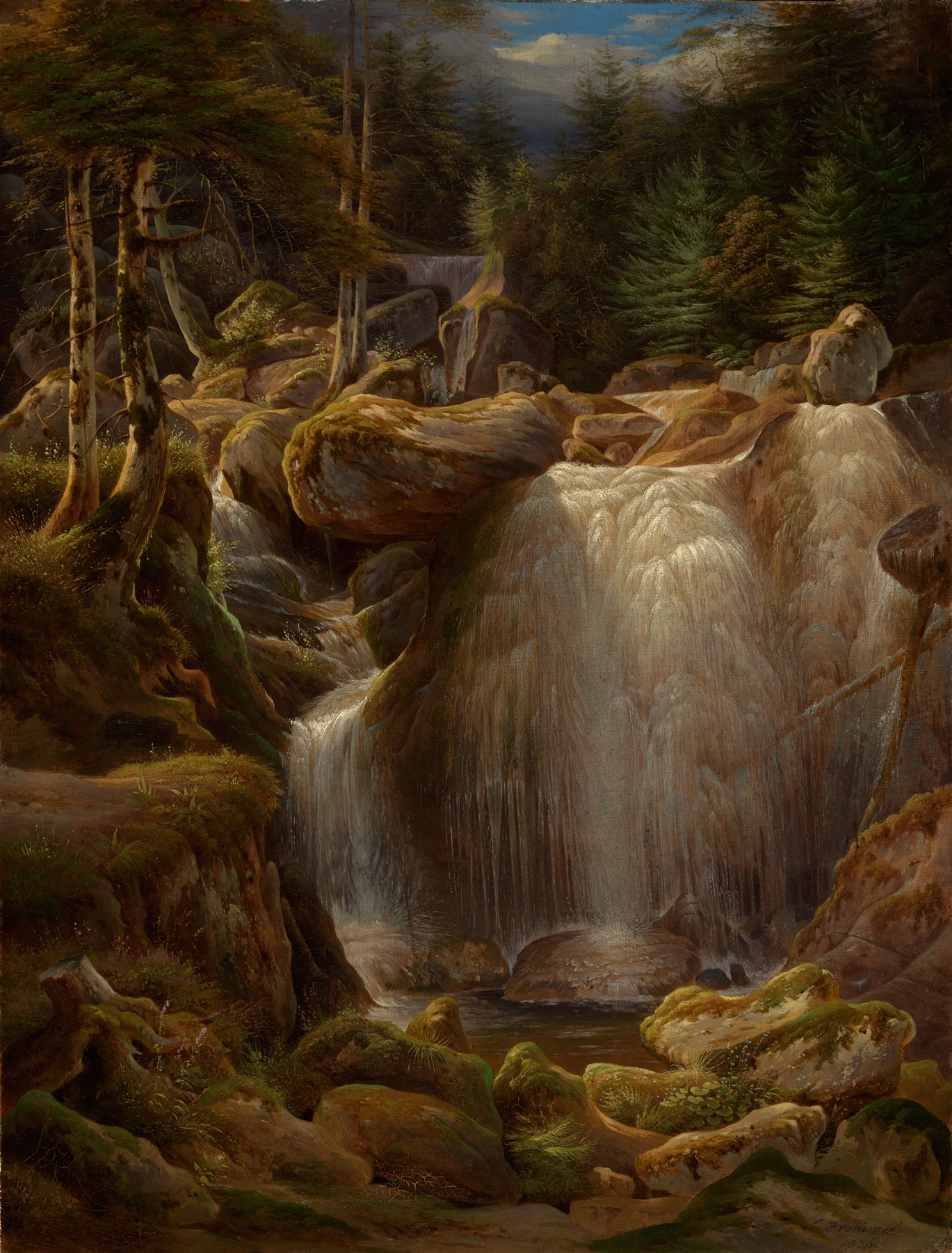 Der Triberger Wasserfall, by Carl Ludwig Frommel, public domain
