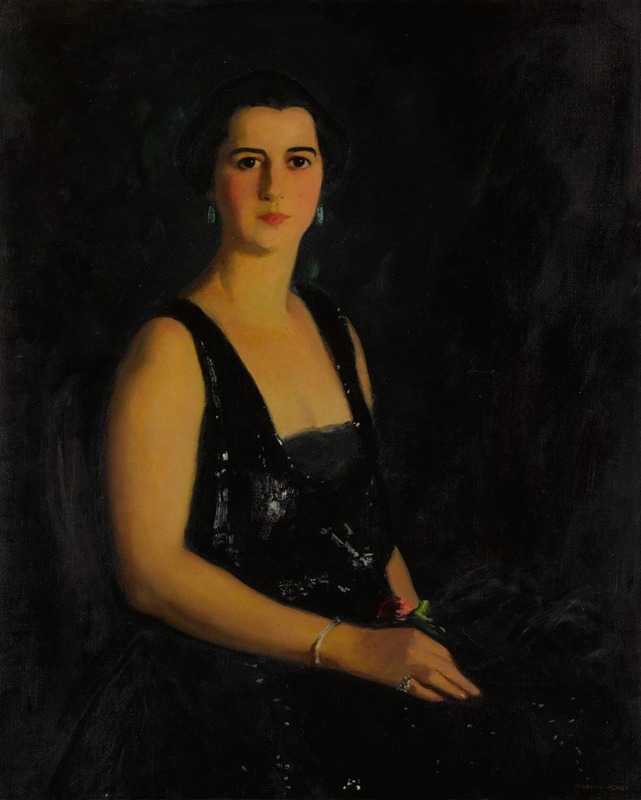 Portrait of Mrs. Arthur Bond Cecil by Robert Henri showcases a woman in a striking pose.