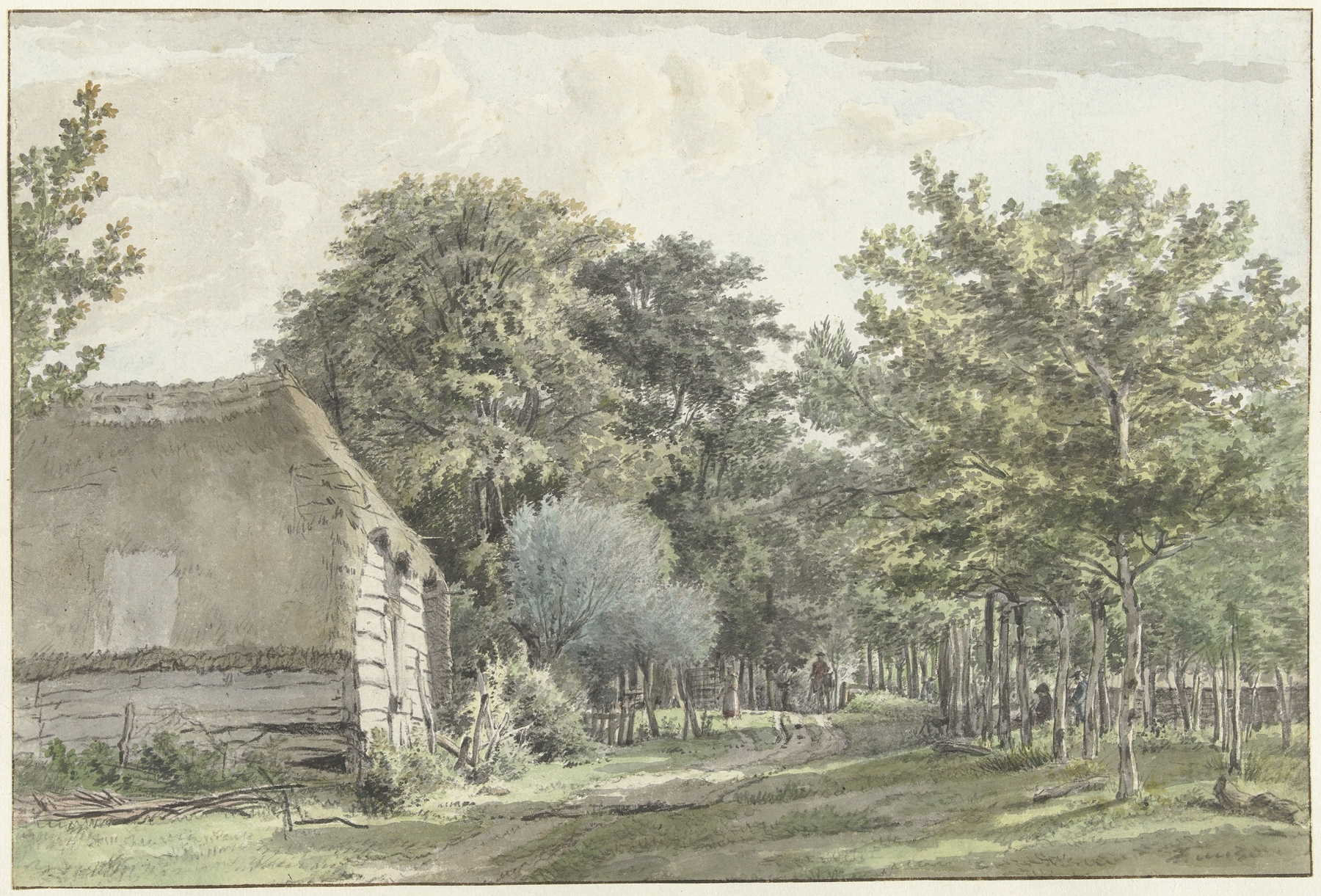 Path through the Village of Manen at Ede, oil on canvas by Wybrand Hendriks