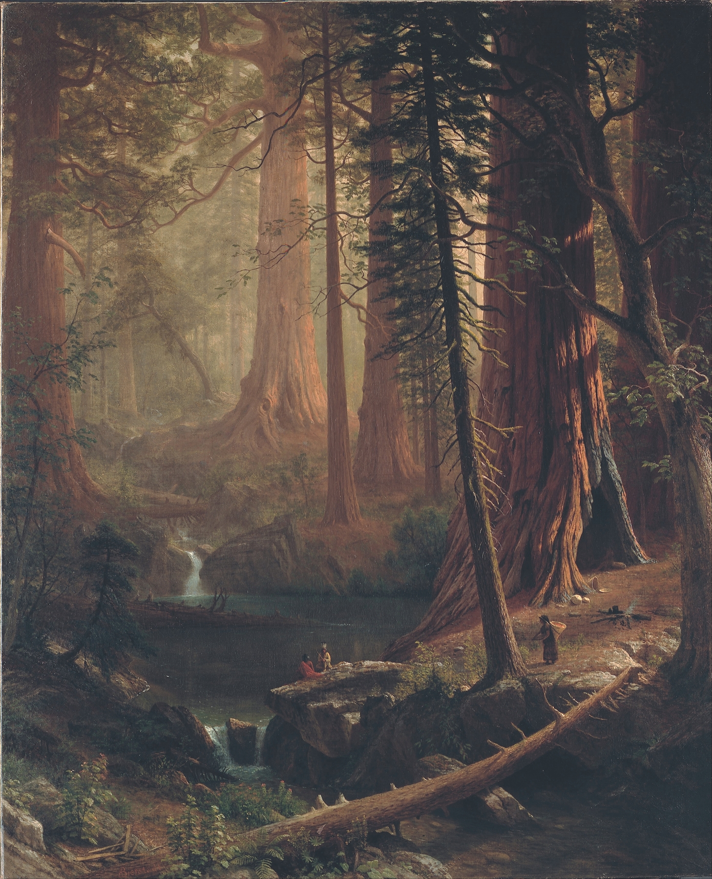 Giant Redwood Trees of California, by Albert Bierstadt, public domain
