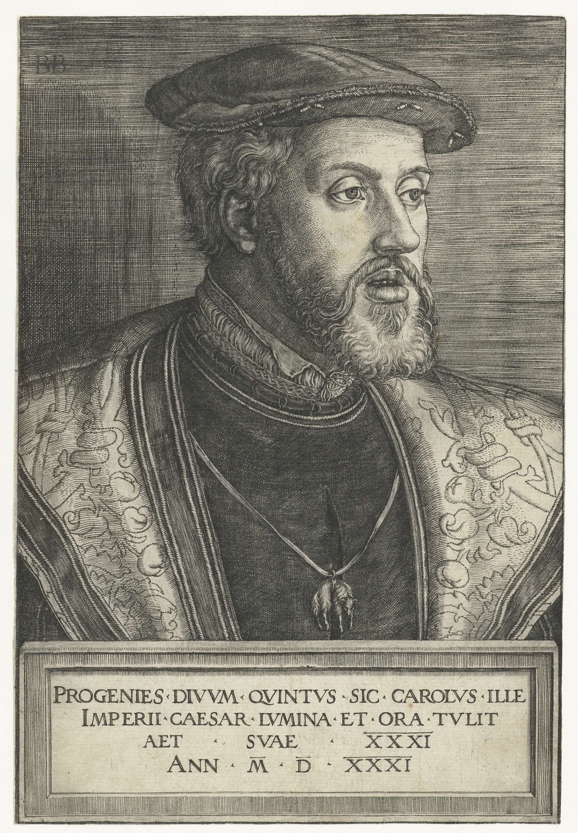 Portret van Keizer Karel V, by Barthel Beham, public domain