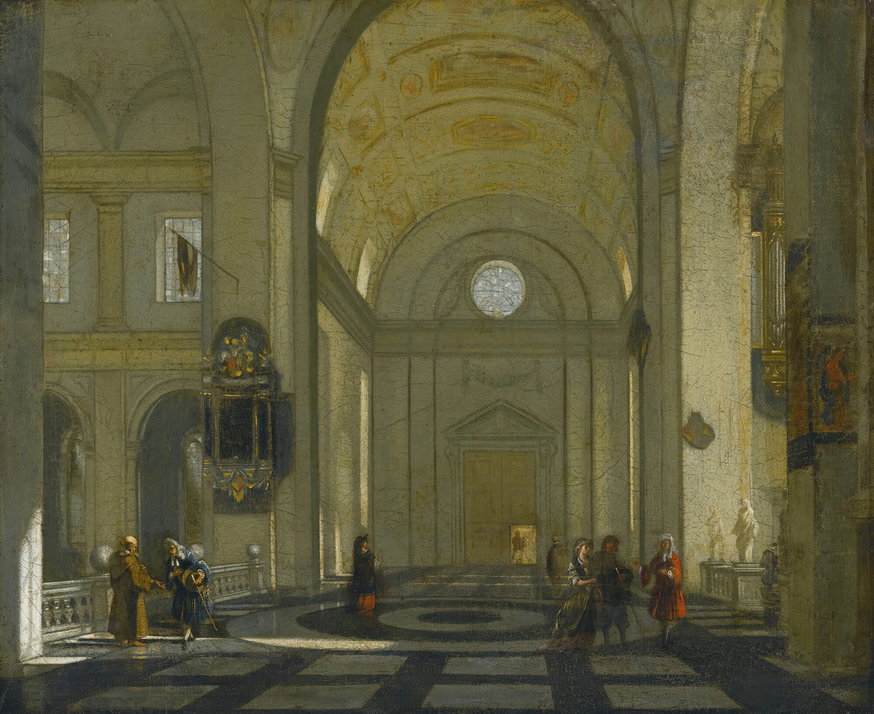 Interior of a Church, by Emanuel de Witte, public domain