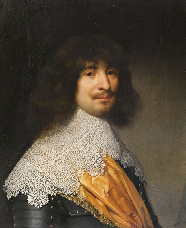 A portrait of a gentleman, likely Sir Thomas Aston, painted by Gerard van Honthorst.