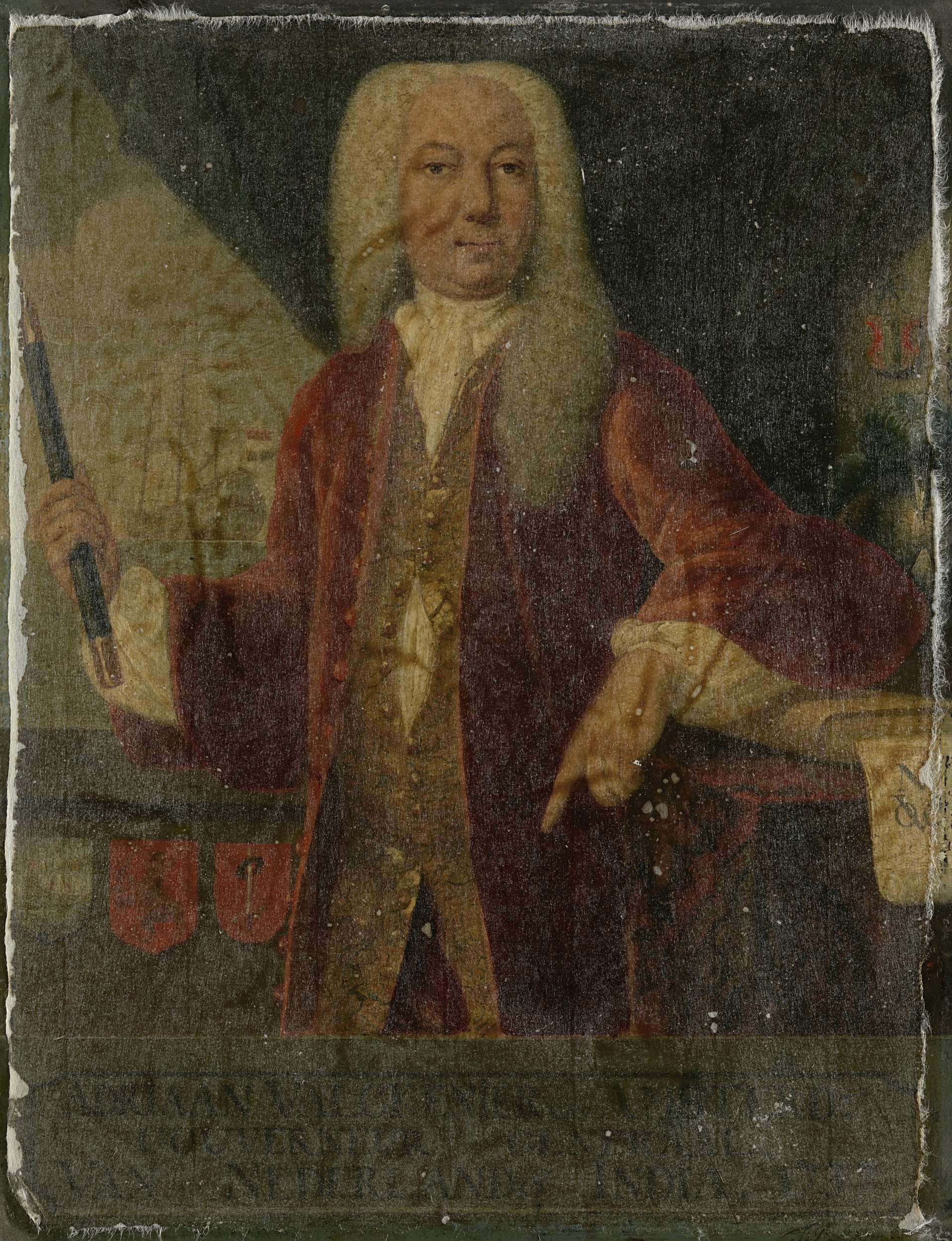 Portrait of Adriaan Valckenier, governor, metal by Theodorus Justinus Rheen